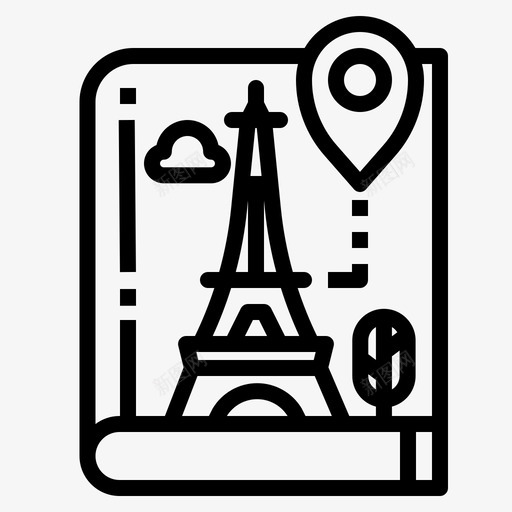 旅行指南旅行清单4线性svg_新图网 https://ixintu.com 旅行 指南 清单 线性
