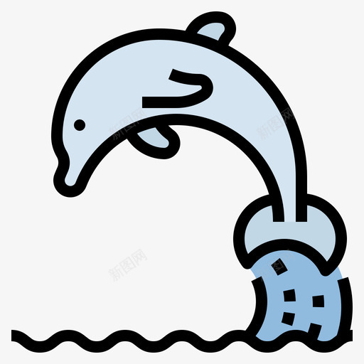 海豚夏威夷24线性颜色svg_新图网 https://ixintu.com 海豚 夏威夷 线性 颜色