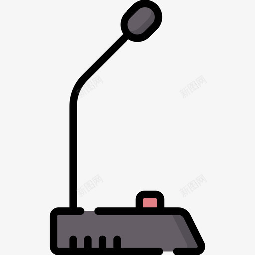 麦克风商务会议16线色svg_新图网 https://ixintu.com 麦克风 商务会议 线色
