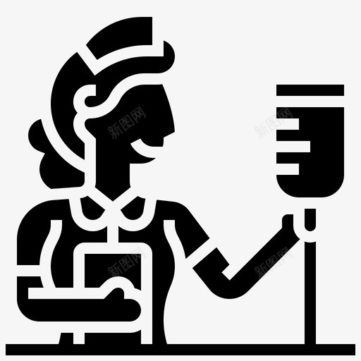 护士职业女性2雕文svg_新图网 https://ixintu.com 护士 职业女性 雕文