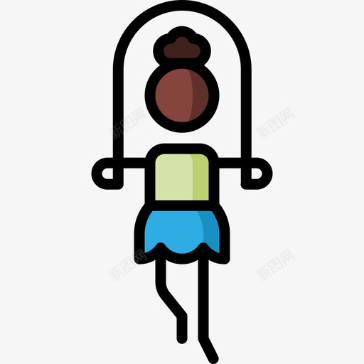 跳绳活跃的生活方式43线性颜色svg_新图网 https://ixintu.com 跳绳 活跃 生活方式 线性 颜色