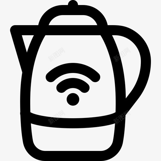 茶壶智能家居34线性svg_新图网 https://ixintu.com 茶壶 智能家居 线性