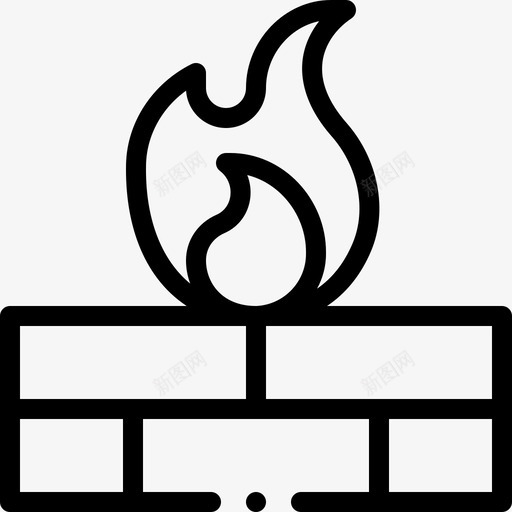 防火墙防护安全17线性svg_新图网 https://ixintu.com 防火墙 防护 安全 线性