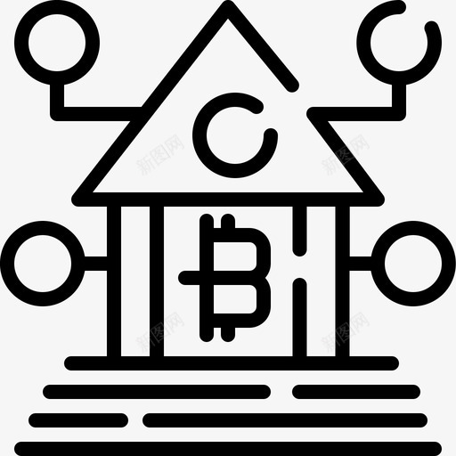 网上银行比特币5线性svg_新图网 https://ixintu.com 网上银行 比特 线性