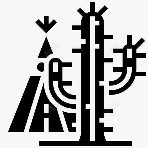 仙人掌美洲土著4字形svg_新图网 https://ixintu.com 仙人掌 美洲 土著 字形