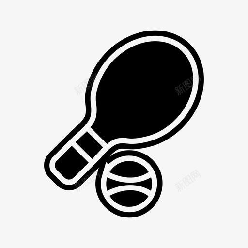 网球球乒乓球svg_新图网 https://ixintu.com 乒乓球 运动 网球 球拍 游戏
