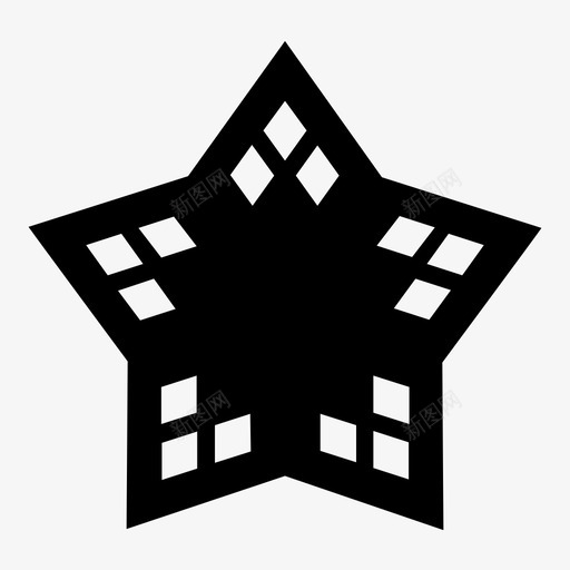 星星圣诞星几何学svg_新图网 https://ixintu.com 星星 圣诞 几何学 照明 shuriken 窗户