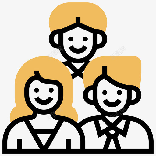 团队合作会议和会议1黄影svg_新图网 https://ixintu.com 会议 团队 合作 议和 黄影