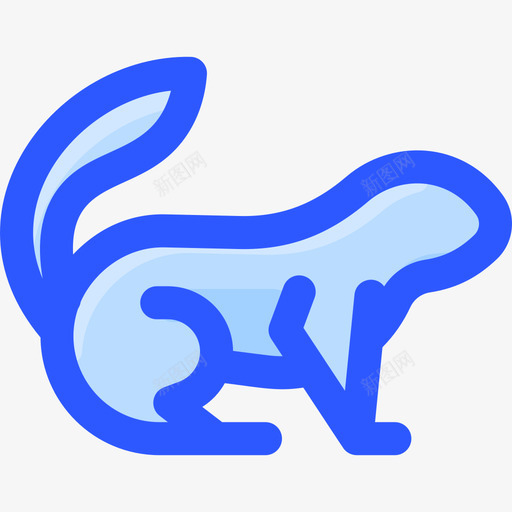 土拨鼠土拨鼠日蓝色svg_新图网 https://ixintu.com 土拨鼠 蓝色