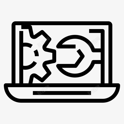 笔记本业务要素9线性svg_新图网 https://ixintu.com 笔记本 业务 要素 线性