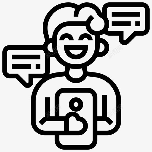 聊天社交成瘾17直系svg_新图网 https://ixintu.com 聊天 社交 成瘾 直系