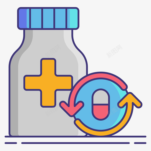 补充药物2线性颜色svg_新图网 https://ixintu.com 补充 药物 线性 颜色