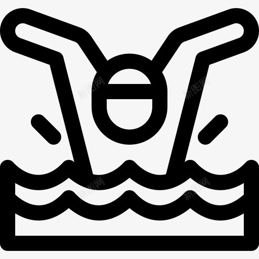 游泳运动员水上运动4直线型svg_新图网 https://ixintu.com 游泳 运动员 水上运动 直线 线型