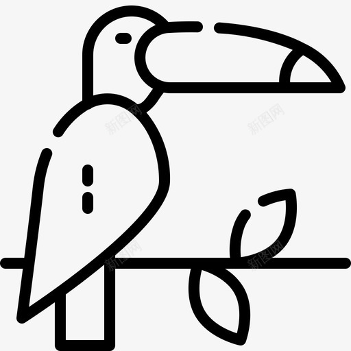 Toucan巴西5线性svg_新图网 https://ixintu.com Toucan 巴西 线性