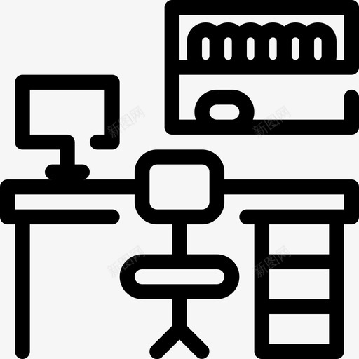 工作区书架笔记本电脑svg_新图网 https://ixintu.com 书架 工作区 笔记本 电脑 室内 家具