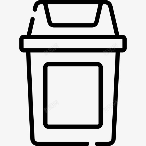 垃圾桶家庭用品28线性svg_新图网 https://ixintu.com 垃圾桶 家庭用品 线性