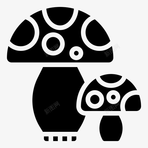 蘑菇上瘾17填充svg_新图网 https://ixintu.com 蘑菇 上瘾 填充