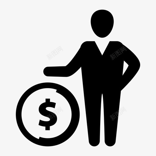 商业保险商人金融svg_新图网 https://ixintu.com 商业保险 商人 金融 投资
