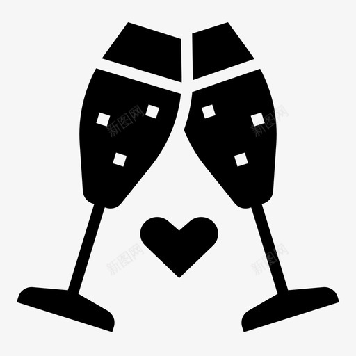 香槟杯浪漫爱情8杯满svg_新图网 https://ixintu.com 香槟 浪漫 爱情 8杯