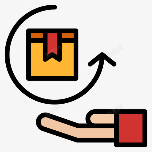 退货箱电子商务199线性颜色svg_新图网 https://ixintu.com 退货 货箱 电子商务 线性 颜色