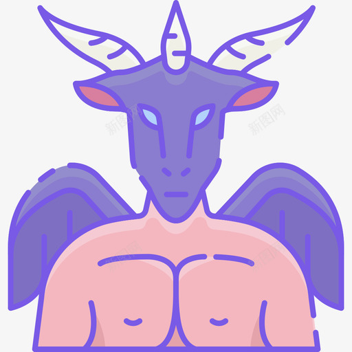 恶魔超自然3线性颜色svg_新图网 https://ixintu.com 恶魔 超自然 线性 颜色