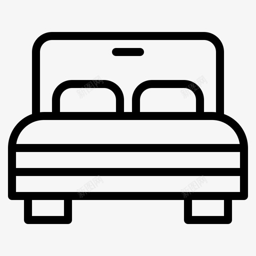 206号酒店床轮廓svg_新图网 https://ixintu.com 206号 酒店 轮廓