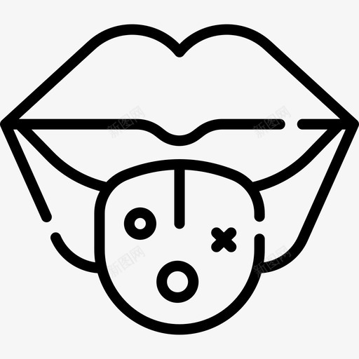 舌病毒传播11线状svg_新图网 https://ixintu.com 病毒 传播 线状