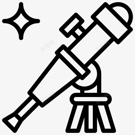 望远镜科学10直线svg_新图网 https://ixintu.com 望远镜 科学 直线