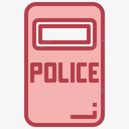 盾牌警察54红色svg_新图网 https://ixintu.com 盾牌 警察 红色