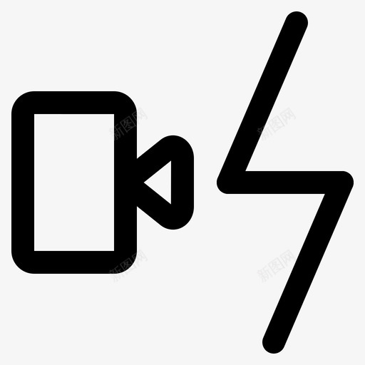 视频闪光应用程序充电svg_新图网 https://ixintu.com 视频 闪光 应用程序 充电 能量 闪电 手电筒