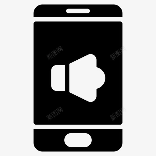 移动音量音频电话svg_新图网 https://ixintu.com 移动 音量 音频 电话 声音 多媒体 字形