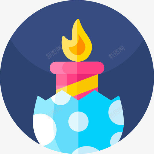 蜡烛复活节第49天平的svg_新图网 https://ixintu.com 蜡烛 复活节 49天 平的