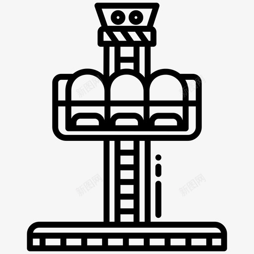 81号游乐场升降塔轮廓svg_新图网 https://ixintu.com 81号 游乐场 升降塔 轮廓