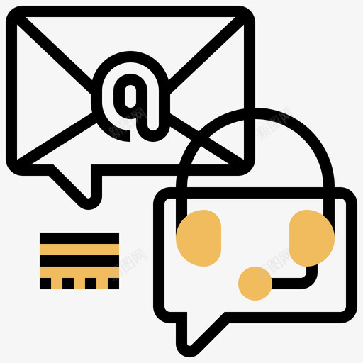 联系邮件网页托管75黄影svg_新图网 https://ixintu.com 联系 邮件 网页 托管 黄影