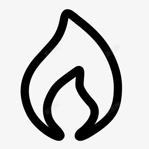 火苗火热热点火爆线性svg_新图网 https://ixintu.com 火苗 火热 热点 火爆 线性
