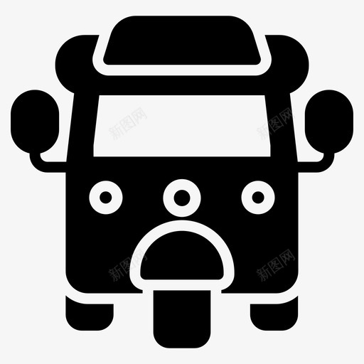tuktuk汽车人力车svg_新图网 https://ixintu.com tuk-tuk 汽车 运输 人力车 三轮车 字形 矢量 矢量图 图标