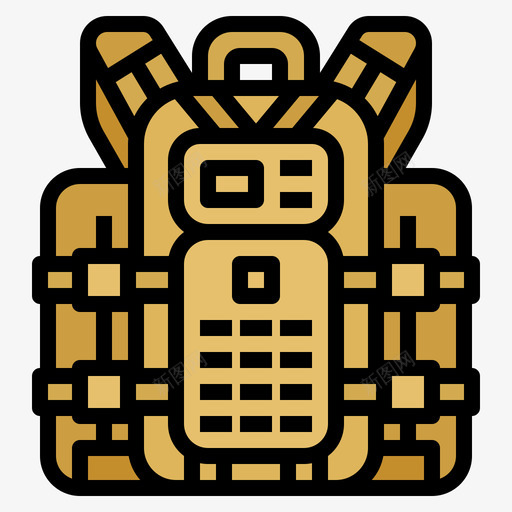 背包军用76线性颜色svg_新图网 https://ixintu.com 背包 军用 线性 颜色