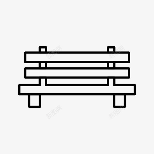 长凳家具公园svg_新图网 https://ixintu.com 长凳 家具 公园 街道 轮廓 图标