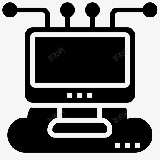 云计算云技术36字形svg_新图网 https://ixintu.com 云计算 技术 字形