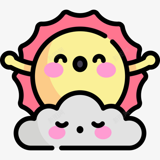 太阳春天141线颜色svg_新图网 https://ixintu.com 太阳 春天 颜色