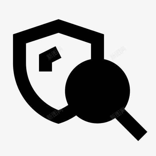 搜索防病毒防御svg_新图网 https://ixintu.com 搜索 防护 防病毒 防御 用户界面 字形 24像素