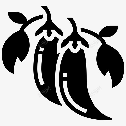辣椒蔬菜4字形svg_新图网 https://ixintu.com 辣椒 蔬菜 字形