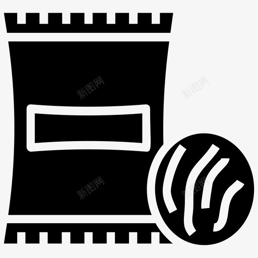 薯片包薯条包薯条svg_新图网 https://ixintu.com 薯条 薯片 零食 快餐 字形 矢量 矢量图 图标