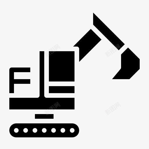 挖掘机建筑机器svg_新图网 https://ixintu.com 建筑 挖掘机 机器 运输 工作 固体