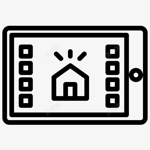 平板电脑智能家居生活2线性svg_新图网 https://ixintu.com 平板电脑 智能家居 生活 线性