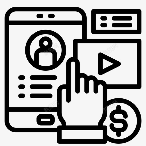 移动应用营销181线性svg_新图网 https://ixintu.com 移动 应用 营销 线性