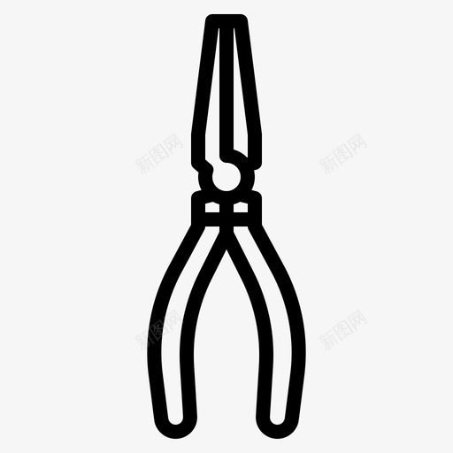 钳子家用工具1线性svg_新图网 https://ixintu.com 钳子 家用 工具 线性