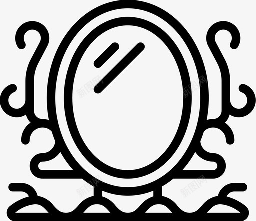 镜子古董4直线svg_新图网 https://ixintu.com 镜子 古董 直线