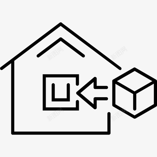家庭购物b2c商品svg_新图网 https://ixintu.com 家庭 购物 b2c 商品 房子