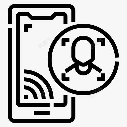 面部扫描家庭自动化23线性svg_新图网 https://ixintu.com 面部 扫描 家庭 自动化 线性